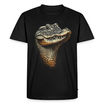Crocodile Alligator Reptile Crocodile Love Crocodiles - T-shirt Premium bio Homme - noir - Devant - Nico (187cm)