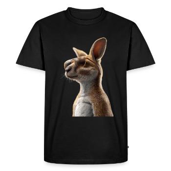 Wallaby Australie Outback Kangourou doux sauvage - T-shirt Premium bio Homme - noir - Devant - Nico (187cm)