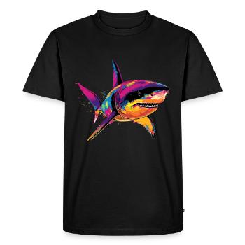 requin requin tigre requin plongeur requins mignons grand requin blanc - T-shirt Premium bio Homme - noir - Devant - Nico (187cm)