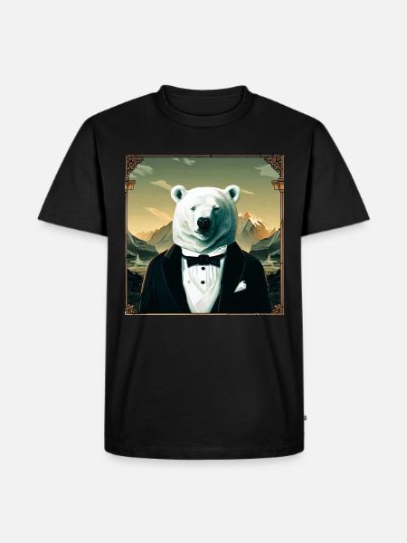 James Cool - Männer Premium Bio T-Shirt - Schwarz