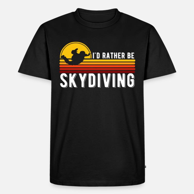 Fallschirmspringer - Männer Premium Bio T-Shirt - Schwarz