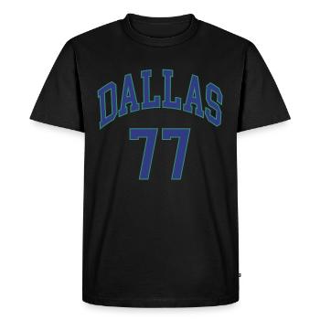 Dallas 77 - T-shirt Premium bio Homme - noir - Devant - Nico (187cm)
