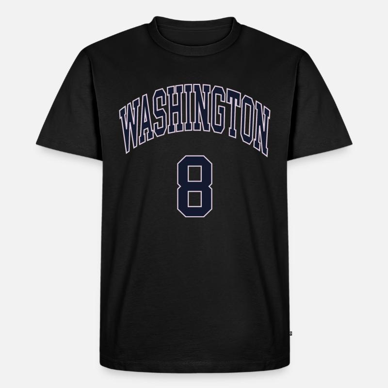 Washington 8 - Männer Premium Bio T-Shirt - Schwarz