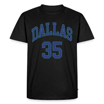 Dallas 35 - T-shirt Premium bio Homme - noir - Devant - Nico (187cm)