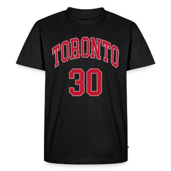 Toronto 30 - T-shirt Premium bio Homme - noir - Devant - Nico (187cm)