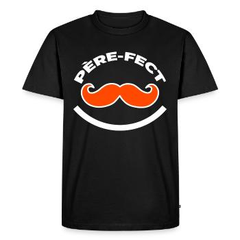 Père-fect Phrase Humoristique Sarcasme cadeau père - T-shirt Premium bio Homme - noir - Devant - Nico (187cm)