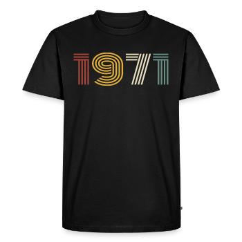 1971 Rétro Style 1971 Anniversaire 1971 Vintage - T-shirt Premium bio Homme - noir - Devant - Nico (187cm)