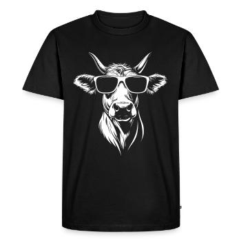 Cool Cow Sunglasses - Men's Premium Organic T-Shirt - black - Front - Nico (187cm)