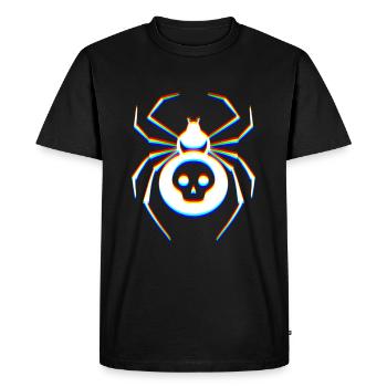 L’art du glitch | Illusion d’optique Vaporwave EDM Rave - T-shirt Premium bio Homme - noir - Devant - Nico (187cm)