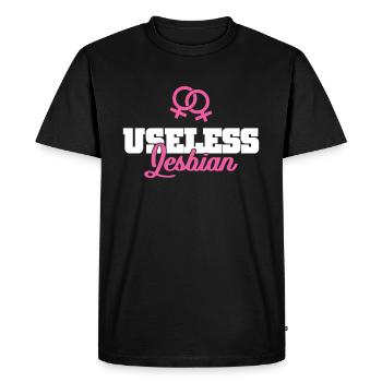 Lesbienne - T-shirt Premium bio Homme - noir - Devant - Nico (187cm)