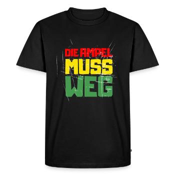 Il faut que les feux tricolores disparaissent ! Nouvelles élections en Allemagne - T-shirt Premium bio Homme - noir - Devant - Nico (187cm)
