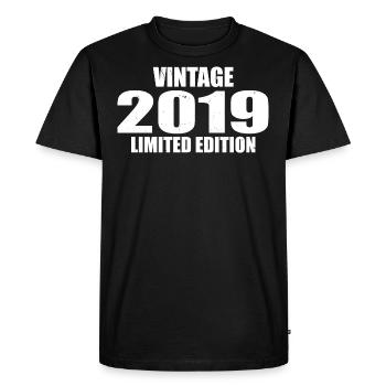 Vintage 2019 Birthday 2019 Retro 2019 - Men's Premium Organic T-Shirt - black - Front - Nico (187cm)