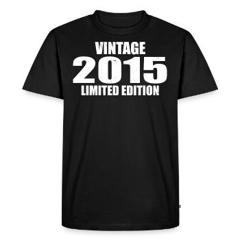 Millésime 2015 Anniversaire 2015 Rétro 2015 - T-shirt Premium bio Homme - noir - Devant - Nico (187cm)