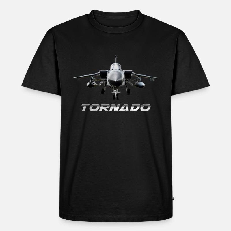 Tornado Jet Flugzeug - Männer Premium Bio T-Shirt - Schwarz