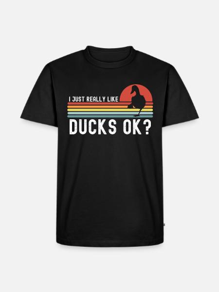 duck - Men's Premium Organic T-Shirt - black