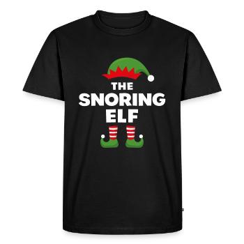 L’Elfe ronflant - T-shirt Premium bio Homme - noir - Devant - Nico (187cm)