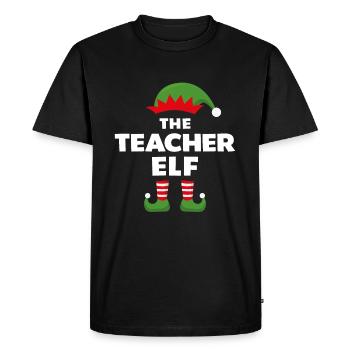 L’Elfe Enseignant - T-shirt Premium bio Homme - noir - Devant - Nico (187cm)