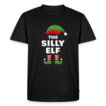 L’Elfe idiot - T-shirt Premium bio Homme - noir - Devant - Nico (187cm)