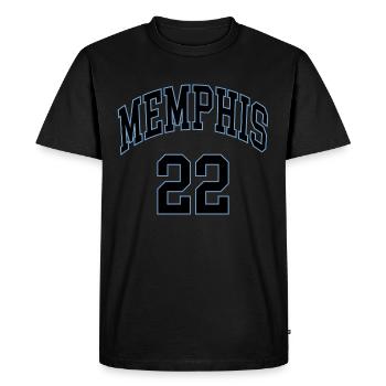 Memphis 22 - T-shirt Premium bio Homme - noir - Devant - Nico (187cm)