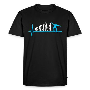 Skateboard Evolution Skateboarder - T-shirt Premium bio Homme - noir - Devant - Nico (187cm)