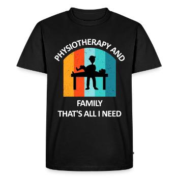 Physiotherapist Humorous Gift Saying Funny - Men's Premium Organic T-Shirt - black - Front - Nico (187cm)