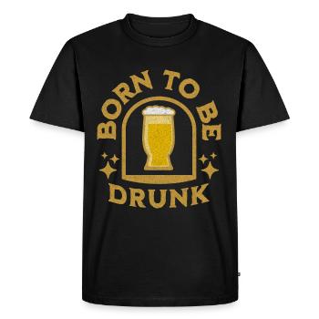 Born To Be Drunk Idée cadeau Drunk Suff - T-shirt Premium bio Homme - noir - Devant - Nico (187cm)