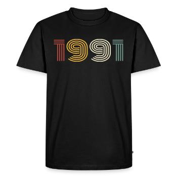 1991 Rétro Style 1991 Anniversaire 1991 Millésime - T-shirt Premium bio Homme - noir - Devant - Nico (187cm)
