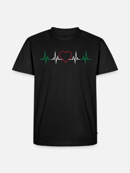Heartbeat Italy - Men's Premium Organic T-Shirt - black
