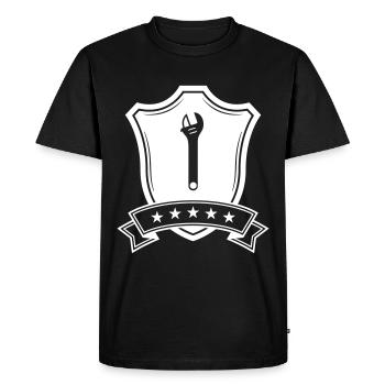 Armoiries de la clé - T-shirt Premium bio Homme - noir - Devant - Nico (187cm)