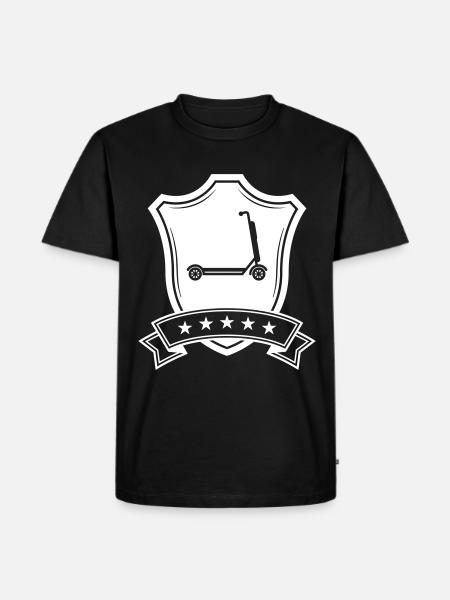 E-roller Wappen - Männer Premium Bio T-Shirt - Schwarz
