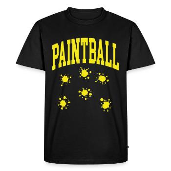 Paintball - Men's Premium Organic T-Shirt - black - Front - Nico (187cm)