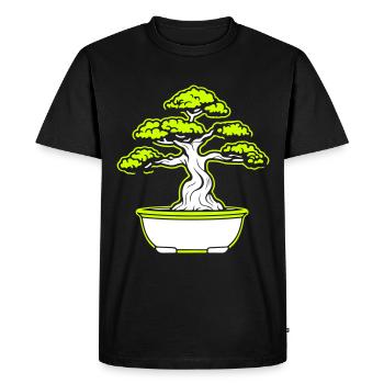 Bonsai Tree Symbol - Men's Premium Organic T-Shirt - black - Front - Nico (187cm)