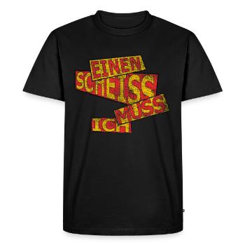 I have to shit - vintage - Men's Premium Organic T-Shirt - black - Front - Nico (187cm)