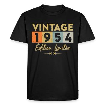 Vintage 1954 Édition Limitée - T-shirt Premium bio Homme - noir - Devant - Nico (187cm)