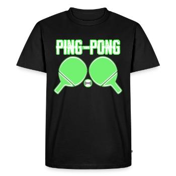 Ping pong racket free time gift table tennis player - Men's Premium Organic T-Shirt - black - Front - Nico (187cm)