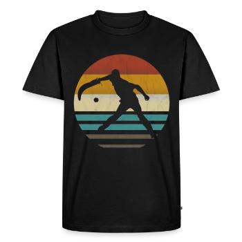 Jai Alai Sports Rétro vintage Cesta-Punta, Pelota - T-shirt Premium bio Homme - noir - Devant - Nico (187cm)