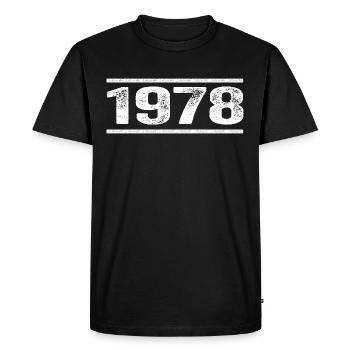 1978 Retro 1978 Birthday 1978 Vintage 1978 - Men's Premium Organic T-Shirt - black - Front - Nico (187cm)