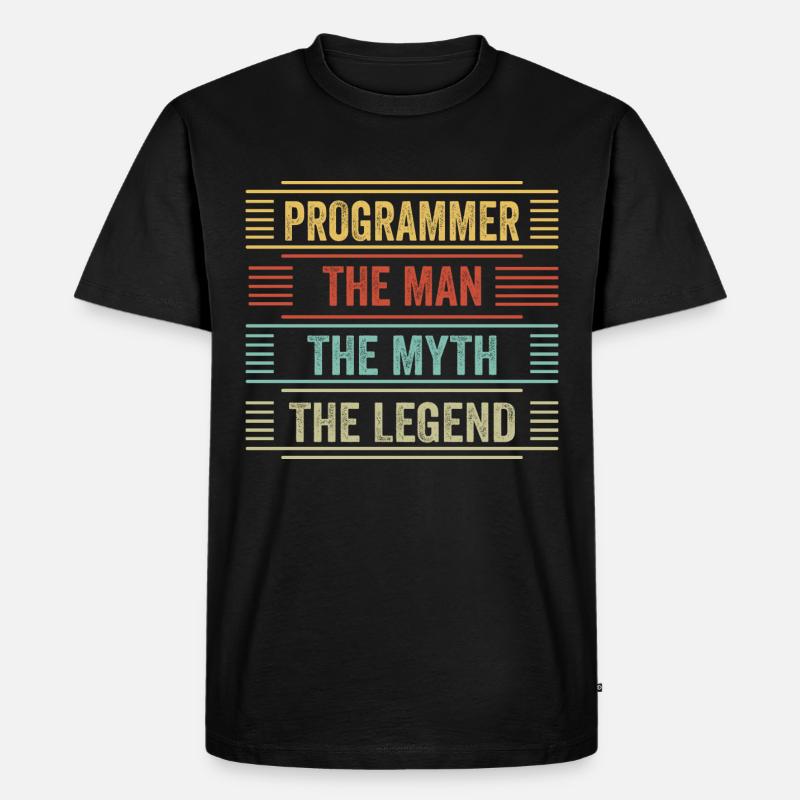Programmer Developer Programmer - Men's Premium Organic T-Shirt - black