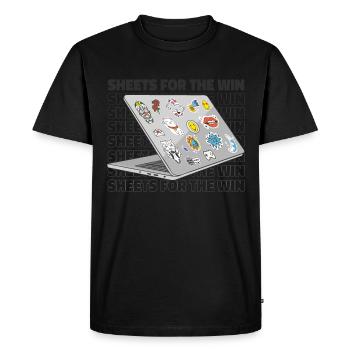 Data Entry Clerk Sheets For The Win Art - Men's Premium Organic T-Shirt - black - Front - Nico (187cm)