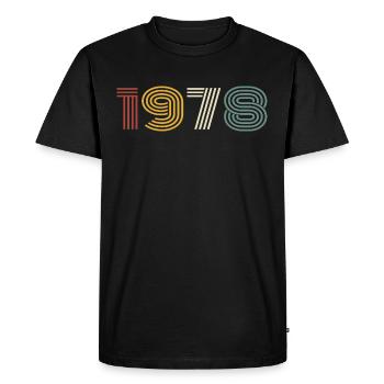 1978 Retro Style 1978 Birthday 1978 Vintage - Men's Premium Organic T-Shirt - black - Front - Nico (187cm)