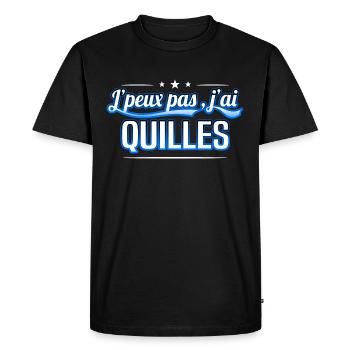 Quilles - j'peux pas , j'ai Quilles - T-shirt Premium bio Homme - noir - Devant - Nico (187cm)