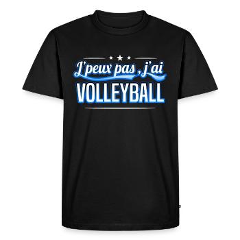 Volleyball - j'peux pas , j'ai Volleyball - T-shirt Premium bio Homme - noir - Devant - Nico (187cm)