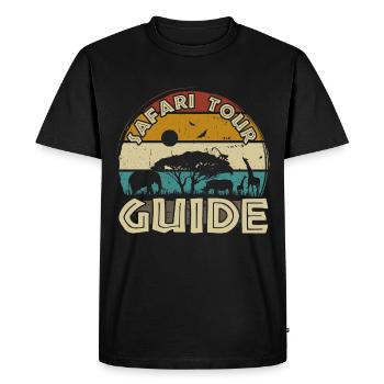 Safari Tour Guide Costume Africa Zoo Tour Tour - T-shirt Premium bio Homme - noir - Devant - Nico (187cm)
