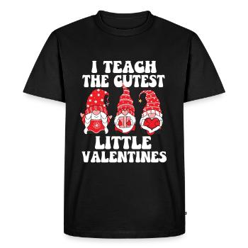 J’enseigne le petit gnome de Saint-Valentin le plus mignon - T-shirt Premium bio Homme - noir - Devant - Nico (187cm)