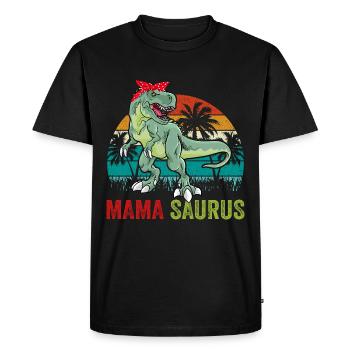 Mamasaurus T Rex dinosaure Drôle Maman Famille - T-shirt Premium bio Homme - noir - Devant - Nico (187cm)