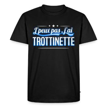 Trottinette - j'peux pas , j'ai Trottinette - T-shirt Premium bio Homme - noir - Devant - Nico (187cm)