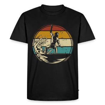 Surfer surfer retro - Men's Premium Organic T-Shirt - black - Front - Nico (187cm)