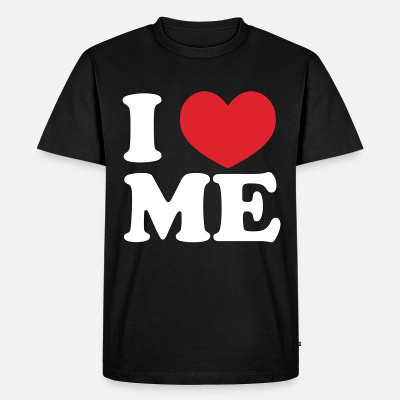 I Love me - Männer Premium Bio T-Shirt - Schwarz