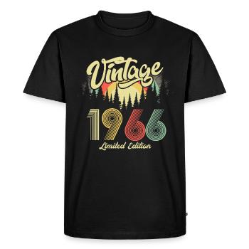 Born 1966 1966 Birthday gift Vintage - Men's Premium Organic T-Shirt - black - Front - Nico (187cm)