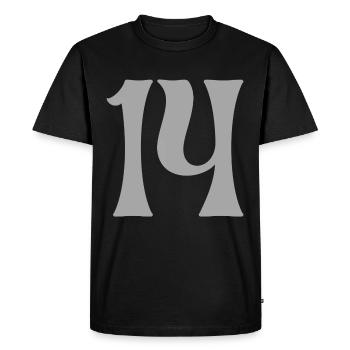 14 - T-shirt Premium bio Homme - noir - Devant - Nico (187cm)